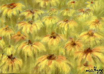 MAY AWARD:  Sunflower Dance Mary O'Flyng Wausau WI pastel SOLD